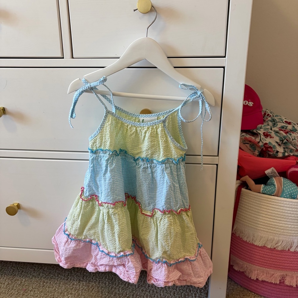 Zuccini Kids Colorful Seersuccker Dress Size 3T